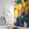 Yellow Lemon Print Shower Curtain, Unique Bathroom Decor Gift