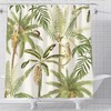 Yellow Monkey Microfiber Shower Curtain Resistant Waterproof Bathroom Accessories for Fun Kids Bathroom Decor