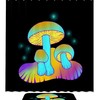 Yellow Mushrooms Print Shower Curtain For Bathroom Tub Set