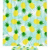 Yellow Pineapple Pattern Shower Curtain with Waterproof Fabric for a Playful and Fun Bath