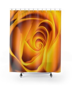 Yellow Rose Flower Shower Curtain for a Cheerful Atmosphere