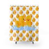 Yellow Rubber Duck Shower Curtain for Kids, Housewarming Gift