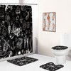 Yellow Skull Fabric Shower Curtain - Vintage Skull Bathroom Decor