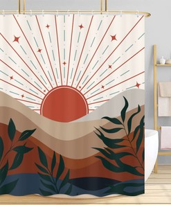 Yellow Sun And Cloud Shower Curtain