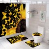 Yellow Sunflower Butterfly Shower Curtain - Perfect For Adding A Floral Touch To Your Bathroom Decor