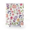 Yellow and Pink Roses Floral Shower Curtain with Vintage Design for a Charming Bathroom      