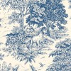 Yellowstone Bluebell Country Toile - Horses Deer Dogs Animal Shower Curtain