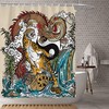 Yin Yang Chinese Dragon And Tiger Shower Curtain For Bathroom
