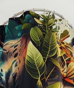 Yin Yang-Themed Wildcats Bathroom Decor with Beautiful Tigers Shower Curtain for Cat Lovers