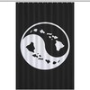 Ying Yang Hawaii Islands Bathroom Shower Curtain For Lightweight Bathrooms