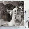 Yosemite Waterfalls Print Shower Curtain for a Breathtaking and Adventurous Bathroom Decor.
