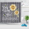 You are My Sunshine Sunflowers Bee Shower Curtain for Positive Vibes