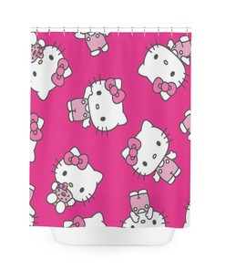 You'Ll Love This Classic Hello Kitty Shower Curtain That Adds Charm To Your Bathroom