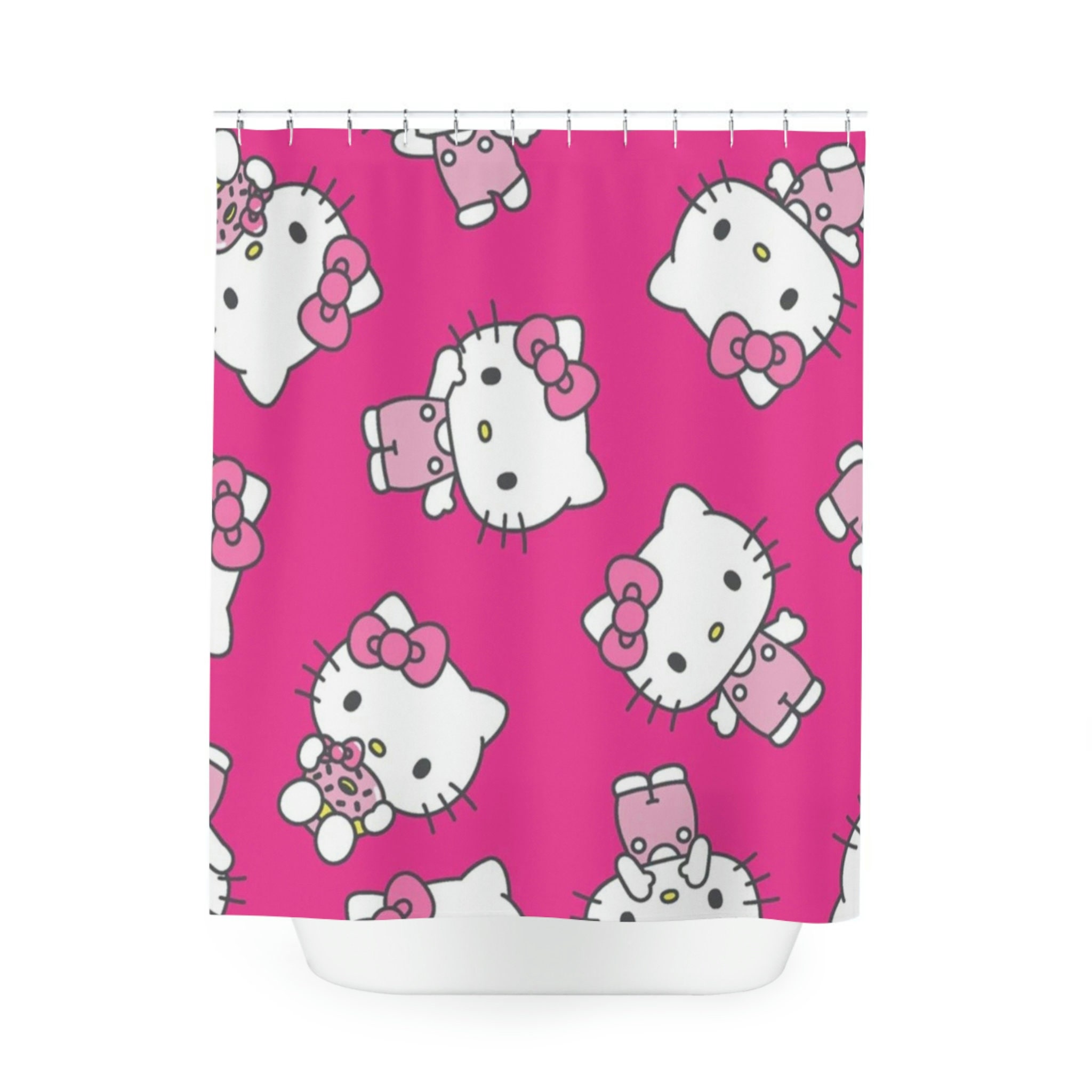 You'Ll Love This Classic Hello Kitty Shower Curtain That Adds Charm To Your Bathroom