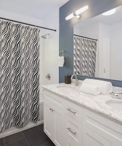 Zebra Animal Print Shower Curtain by Wingate AG for a Unique and Chic Bathroom Decor