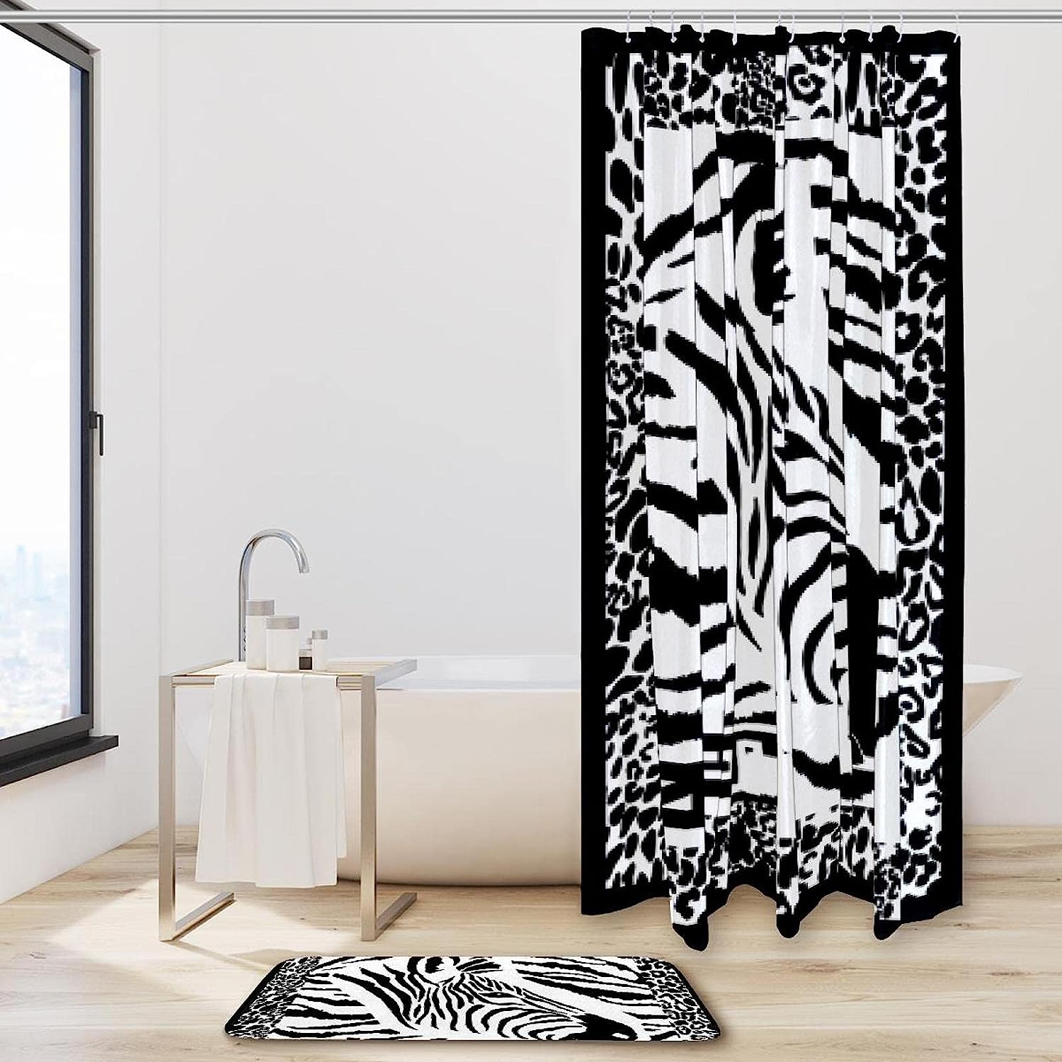 Zebra Bathroom Shower Curtain, Add A Touch Of Style To Your Restroom