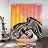 Zebra Couple Shower Curtain For Beautiful Animal Print Bathroom Decor