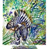Zebra Family Shower Curtain Fabric For A Durable And Waterproof Bath
