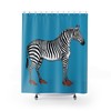 Zebra Fur in Heels Print Fabric Shower Curtain for Edgy Bathroom Decor