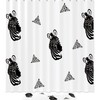 Zebra Head Triangle Print Shower Curtain For Bathroom Tub Set