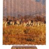 Zebra Herd Shower Curtain, Waterproof Fabric for Bathroom Decor
