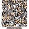 Zebra Leopard Texture Print Shower Curtain For Bathroom Tub Set With Animal Print Design