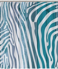 Zebra Pattern Animal Shower Curtain - Custom Durable Fabric