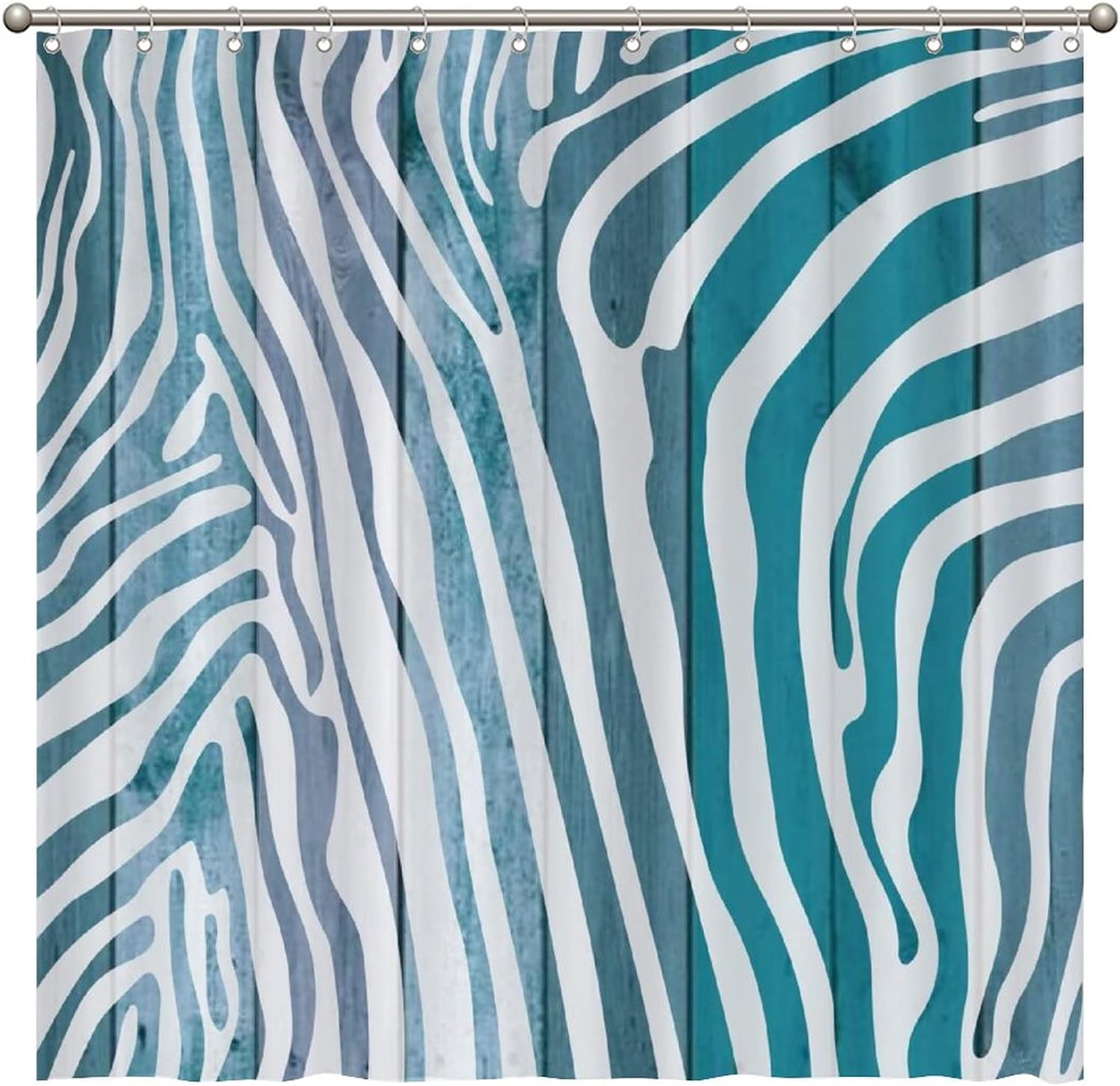 Zebra Pattern Animal Shower Curtain - Custom Durable Fabric