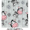Zebra Pattern Double Glide Shower Hooks - Waterproof And Long-Lasting Shower Curtain