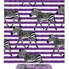 Zebra Pattern Print Shower Curtain For Bathroom Tub Set