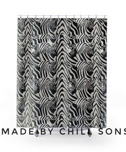 Zebra Pattern Shower Curtain For A Chic And Wild Bathroom