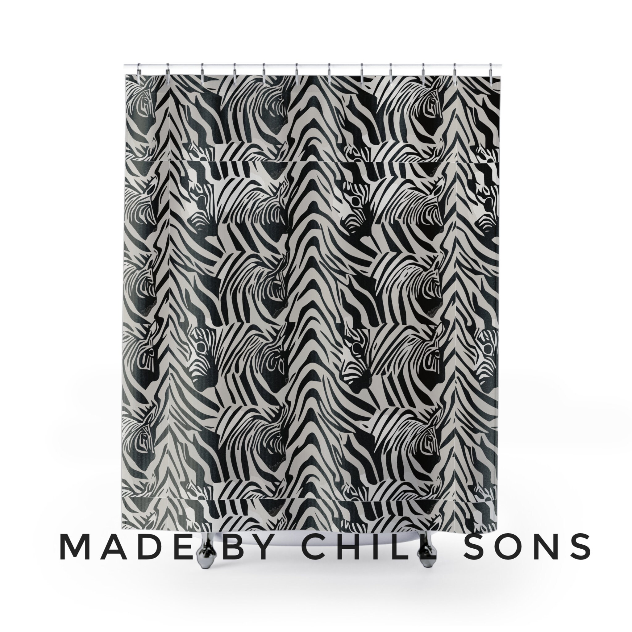 Zebra Pattern Shower Curtain For A Chic And Wild Bathroom
