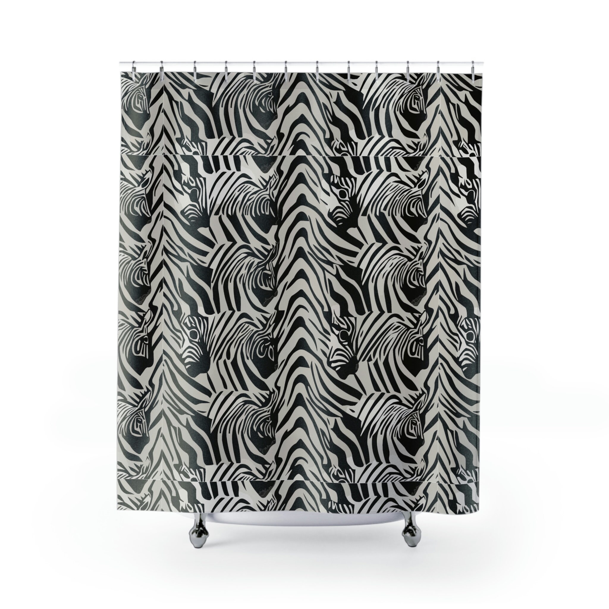 Zebra Pattern Shower Curtain For A Chic And Wild Bathroom - Image 3