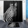 Zebra Print Shower Curtain Ideas, Waterproof Fabric