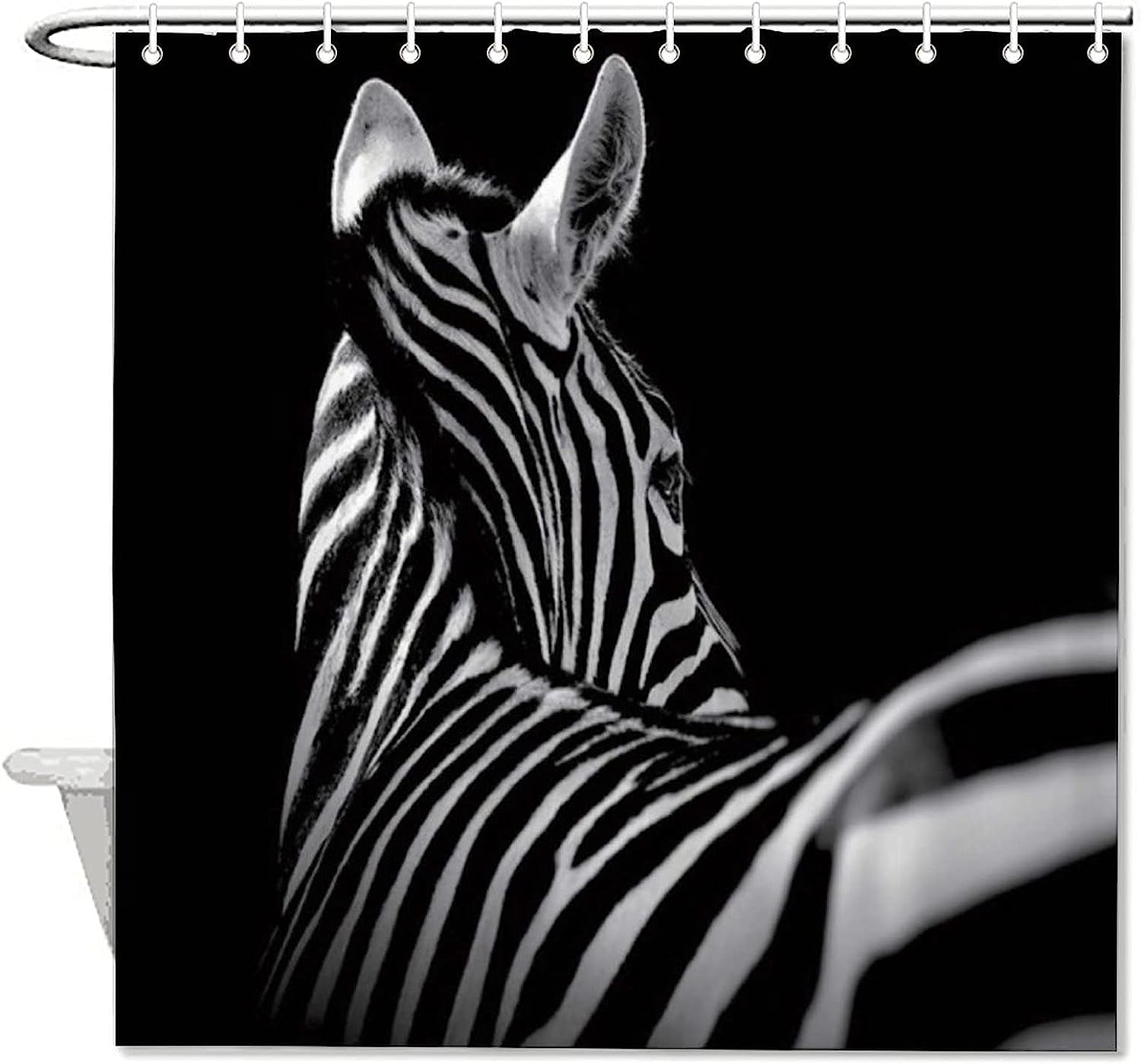 Zebra Print Simple Elegant Shower Curtain for Bathroom Decor