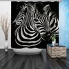 Zebra Print Waterproof Fabric Shower Curtain for Glamorous Bathroom Decor