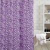 Zebra Purple Luxury Shower Curtains With Microfiber Accents, Machine Washable