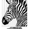 Zebra Stripe Bathroom Shower Curtain 