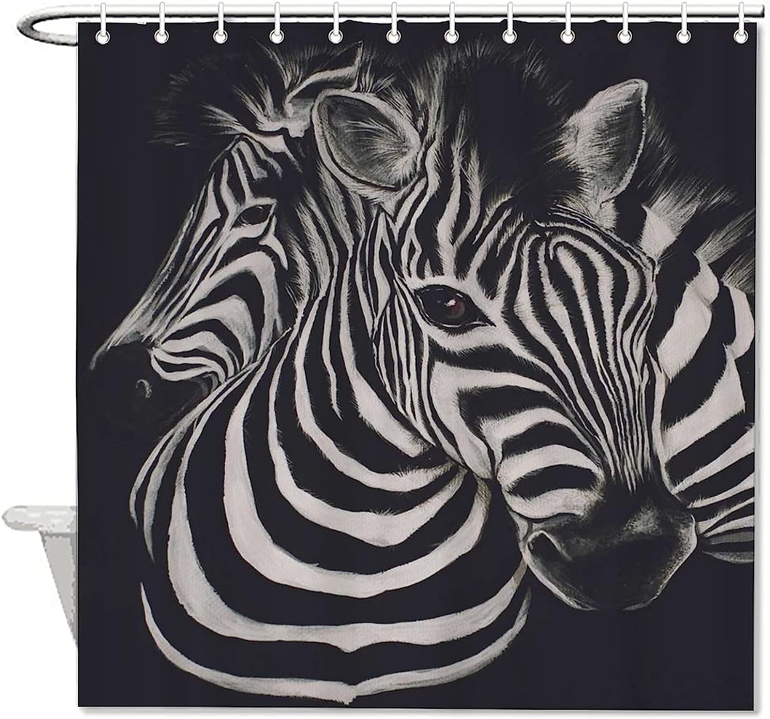 Zebra Stripes Animal Print Shower Curtain for Bathroom Decor