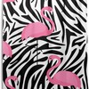 Zebra Stripes Vintage Bathroom Shower Curtains, Waterproof Fabric