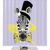 Zebra With Bowknot Fashion Shower Curtain For Animal Lovers Bathroom 