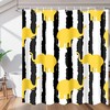 Zebra and Elephant Stripes Print Shower Curtain Animal Bathroom Decor Waterproof 