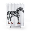 Zebra in Heels Print Fabric Shower Curtain for Chic Bathroom Decor