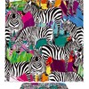 Zebras on Tropical Beach Shower Curtain for Refreshing Bathroom Design