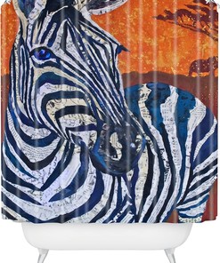 Zelda Zebra Shower Curtain By Elizabeth St Hilaire Nelson - A Vintage-Style Addition To Your Bathroom