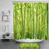 Zen Bamboo Forest Bokeh Scene Asian Shower Curtain For Bathroom