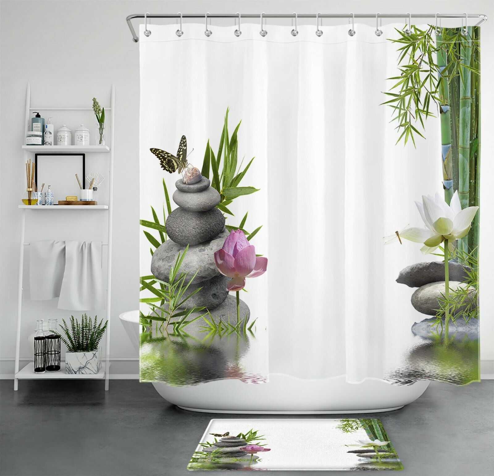 Zen Flower Butterfly Shower Curtain: A Unique Way To Bring Serenity To Your Bathroom