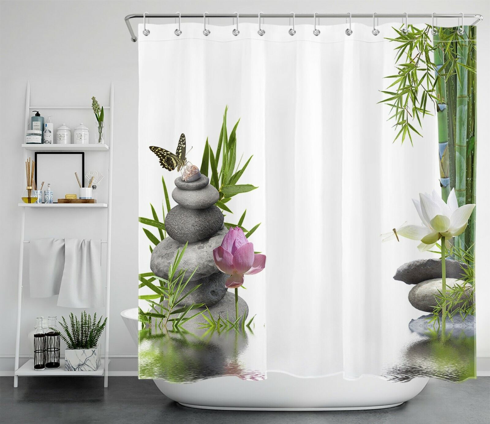 Zen Flower Butterfly Shower Curtain: A Unique Way To Bring Serenity To Your Bathroom