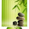 Zen Ston Bamboo Print Shower Curtain For Bathroom Tub Set