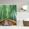 Zen and Serene Tropical Tree Bamboos Shower Curtain 